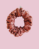 gumki do włosów Gumka jedwabna, scrunchie, frotka pink beige MIDI 1