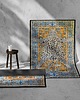 dywany Dywan Vintage w Panterę Śnieżną Błękitny Unikat 120x180 cm Safari 7