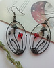 kolczyki z miedzi Kolczyki designerskie owalne w stylu vintage boho inspirowane grzybami 1