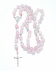 komunia - pozostałe Ręcznie robiony różaniec dla dziewczynki kwarc różowy 6mm srebro 925 2