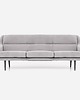 sofy i szezlongi Sofa SKAGEN srebrny welur, skandynawski design 1