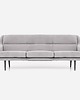 sofy i szezlongi Sofa SKAGEN srebrny welur, skandynawski design 1