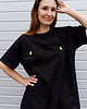 t-shirt damskie T-shirt Voila Czarny Cytryny 3