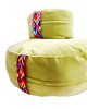 poduszki z łuską Zafu  - Poduszka do medytacji z zielonego aksamitu 1