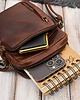 torby i nerki męskie Saszetka męska skórzana na ramię brązowa mała funkcjonalna IM-02-BR 7