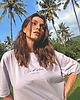 t-shirt damskie Koszulka BOXY organic Club de Plaisir liliowa 5