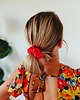 gumki do włosów Gumka jedwabna, scrunchie, frotka soczysty koral MIDI 3