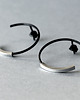 kolczyki wire wrapping Duże srebrne kolczyki koła otwarte 3