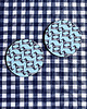 podkładki do kuchni Podkładki pod kubek- Jamniki blue- Jamniczki- Ilustracja 1