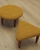 pufy do siedzenia Komplet dwóch podnóżków musztardowych, lata 90, produkcja: Dania 5