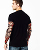t-shirty męskie Czarny t-shirt męski z tatuażami Skull & Roses 2