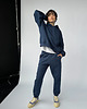 spodnie dresowe damskie Spodnie Vintage navy blue 4