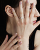 pierścionki srebrne PEARL ring / satin silver with white pearl 3