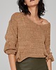 swetry damskie Sweter o luźnym splocie camel 2