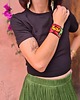 bransoletki - inne Bransoletka z koralików ręcznie plecona Rosa Czarna 3