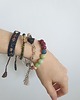 bransoletki z kamieni naturalnych Bransoletka BOHO ART jadeit, jaspis, labradoryt, fiolet, żółty, beż 4