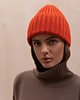czapki damskie Czapka Chunky Merino&cashmere pomarańczowa 1