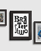 grafiki i ilustracje Braterstwo grafika typograficzna w drewnianej ramce A5 2