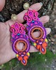 kolczyki soutache Tropical Geo Long kolczyki sutasz 2