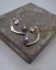 kolczyki srebrne PEARL / glossy silver earrings with dark pearl 4