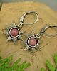 kolczyki wire wrapping Małe kolczyki słoneczka rodonit wire wrapping 2