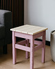 stołki Własnoręcznie malowany handmade taboret w pastelowych kolorach art deco 1