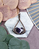 wisiory Miedziany wisiorek wire wrapping z ametystem #526 1