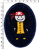 naszywki na ubrania Naszywka naprasowanka DZIEWCZYNKA PIRATKA termoprzylepna haft 8,5x11,7cm 1