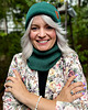 szale damskie Bandana zimowa logo ekoskórka Zielony 3