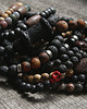 biżuteria męska Męska bransoletka :: black lava & skull :: RED 5