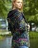 bluza z kapturem damska Bluza Long Back palmy 3