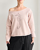 bluza bez kaptura damska Bluza damska oversize z nadrukiem konika morskiego rose gold 2