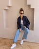 bluza bez kaptura damska Bomberka Sporty Chic Granat 2