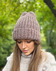 czapki damskie Różowa wełniana czapka Lily 100% wełna handmade ręcznie robiona 1