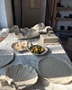 talerze, miski Ceramiczny Talerzyk Podwójna Muszla na Przekąski Na Oliwki Sery 7