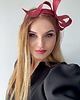 fascynatory Fascynator ELZA Z WOALKĄ BORDO  oraz inne kolory 1