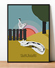 plakaty Plakat Fine Art giclee Lis i kogut. Polski New Look 2