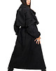 płaszcze damskie Trencz maxi oversize denim washed black 5