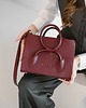 torebki do ręki BOW BAG - skórzana torebka - bordowa 9