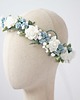 wianki komunijne Błękitny wianek z gipsówki i różyczek 3