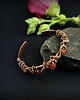 bransoletki wire wrapping Bransoleta mankietowa z agatem bursztynem i cytrynem - Zamówienie specjalne 8