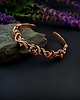 bransoletki wire wrapping Bransoleta mankietowa z bursztynem 9