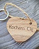 breloki Brelok serce z drewna, Kocham Cię 1