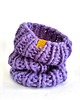 czapki damskie Peruvian WOOLY Fioletowy komplet zimowy czapka i komin 4