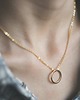 złote naszyjniki 16k Gold Plated Flat Karma Necklace 3