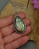 wisiory Duży wisior kolorowy labradoryt wire wrapping 3