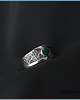 pierścionki srebrne Pierścionek emerald malachite 2