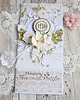 kartki scrapbooking Kartka komunijna z hostią "Holy&White 5"GOTOWA 2