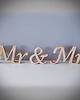 dodatki ślubne Drewniany napis stojący "Mr & Mrs", na stół weselny 1