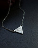 srebrne naszyjniki Naszyjnik trójkąt surowy ze srebra 925 1